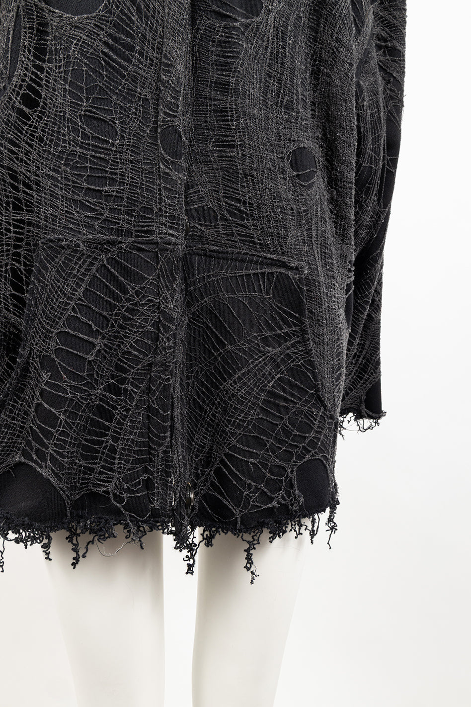 Draped knit oversize hoodie / coat