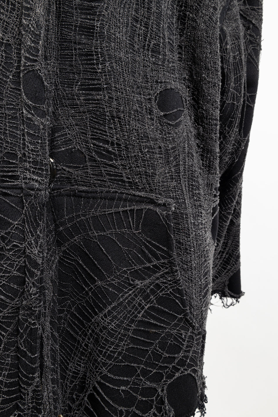 Draped knit oversize hoodie / coat
