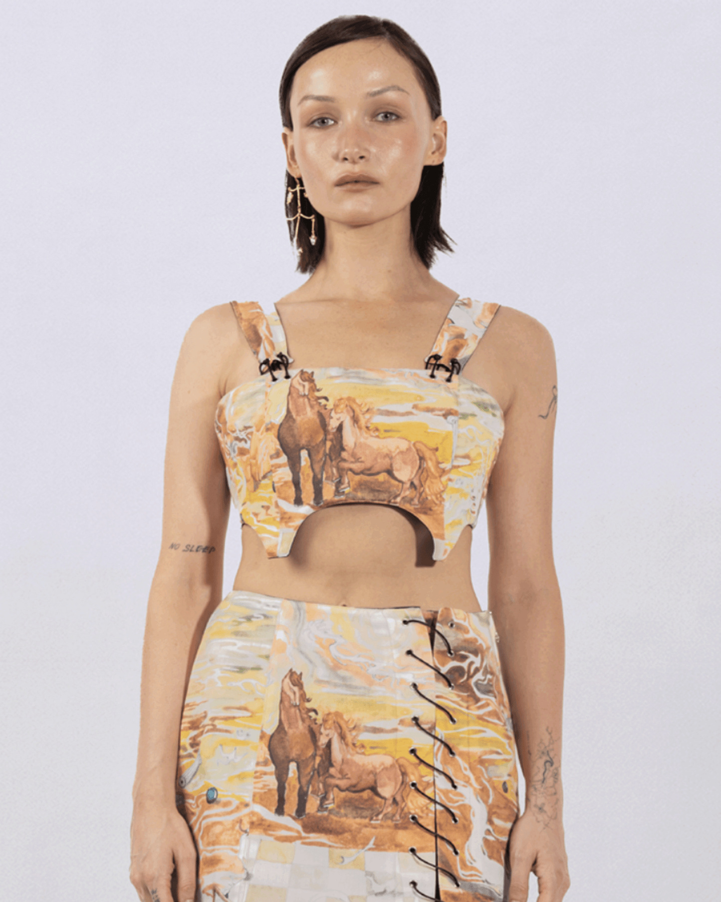 Golden Amulets single earring