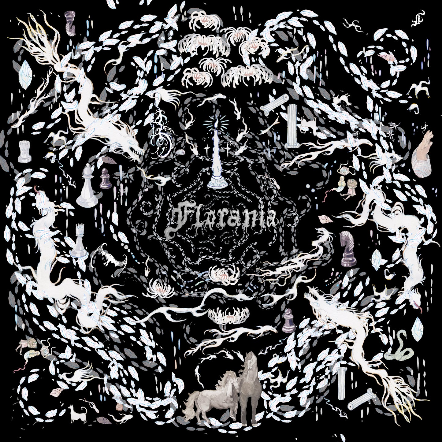 Tattoos organic silk foulard