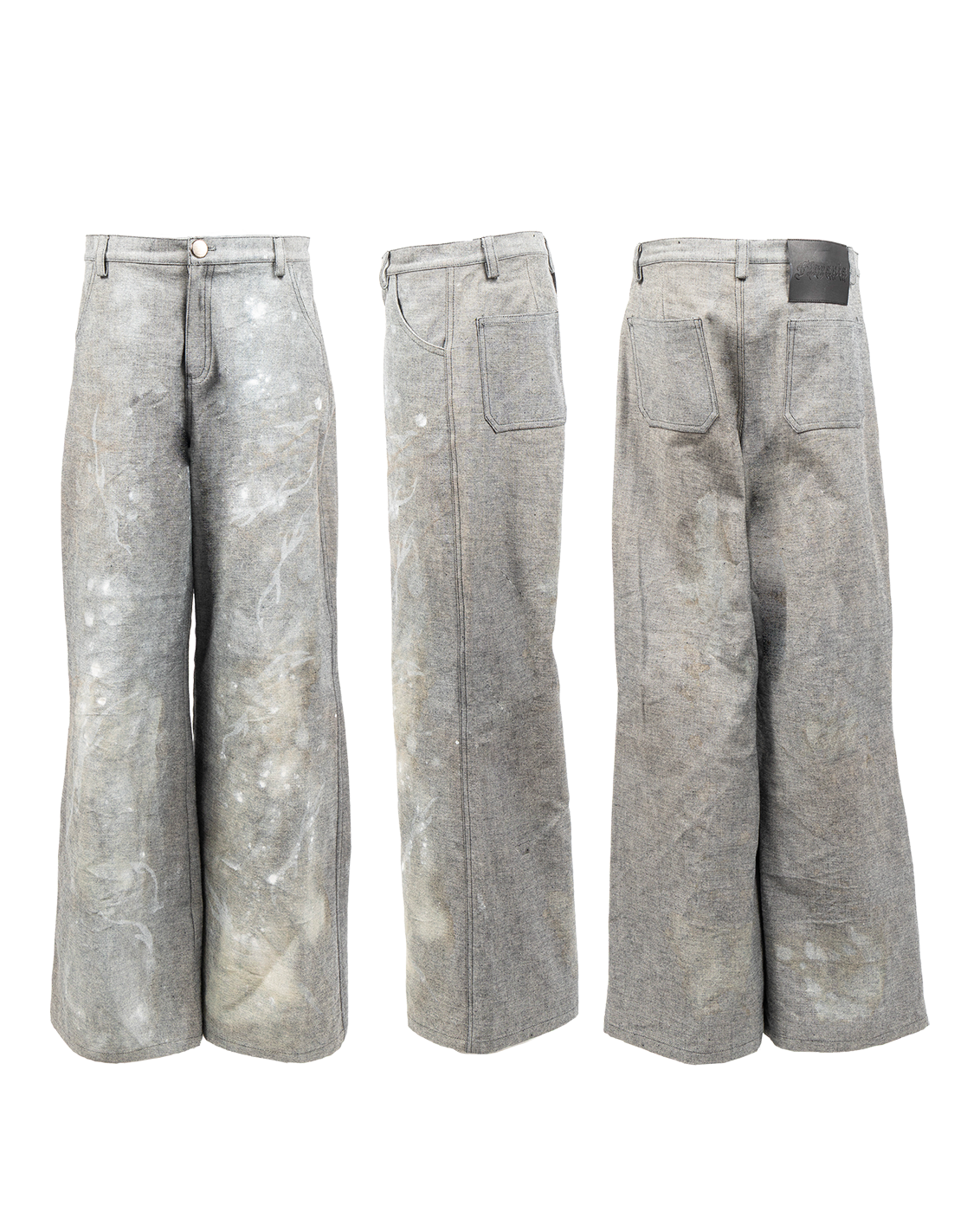 Airbrushed clouds jeans