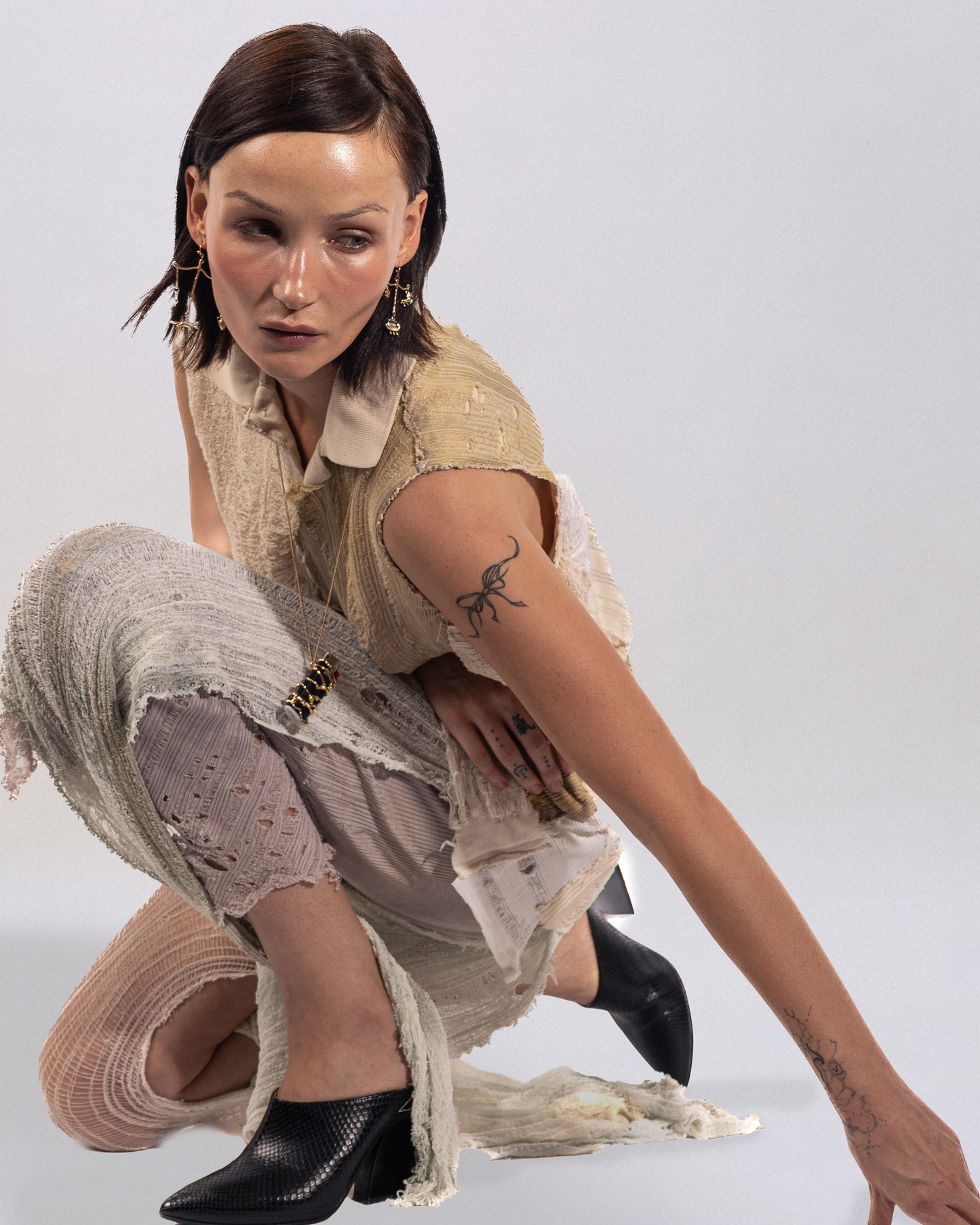 Golden Boat earrings