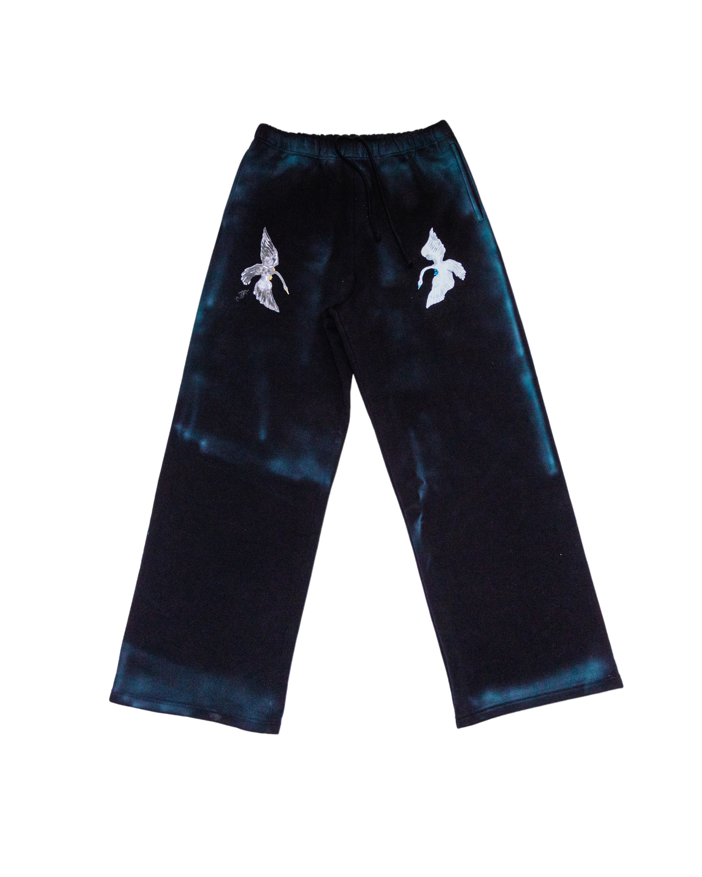 Black swan printed sweatpants