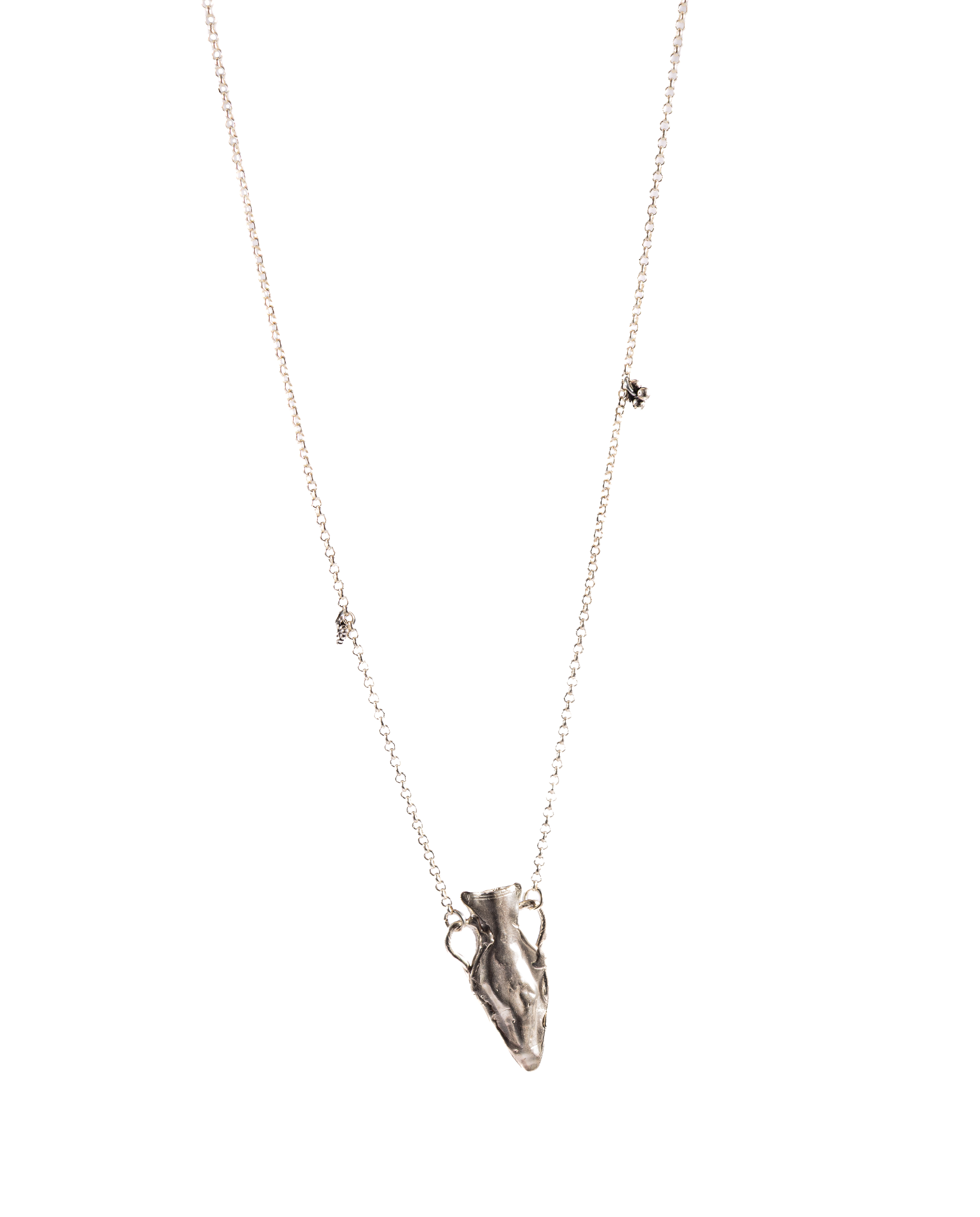Silver Amphora necklace - belt