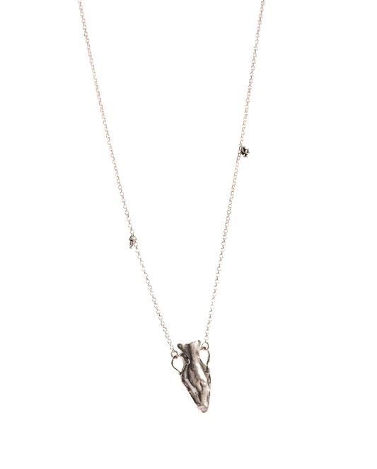 Silver Amphora necklace - belt