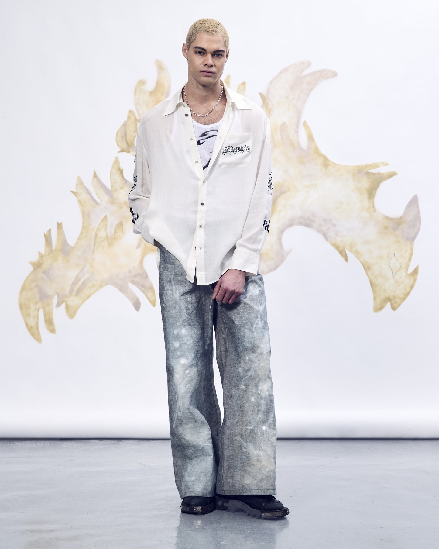 Alchemic embroidered shirt