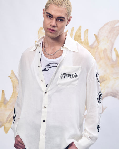 Alchemic embroidered shirt