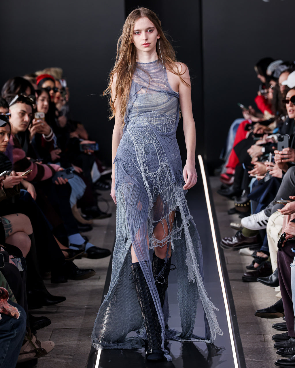 Naiad knit draped dress