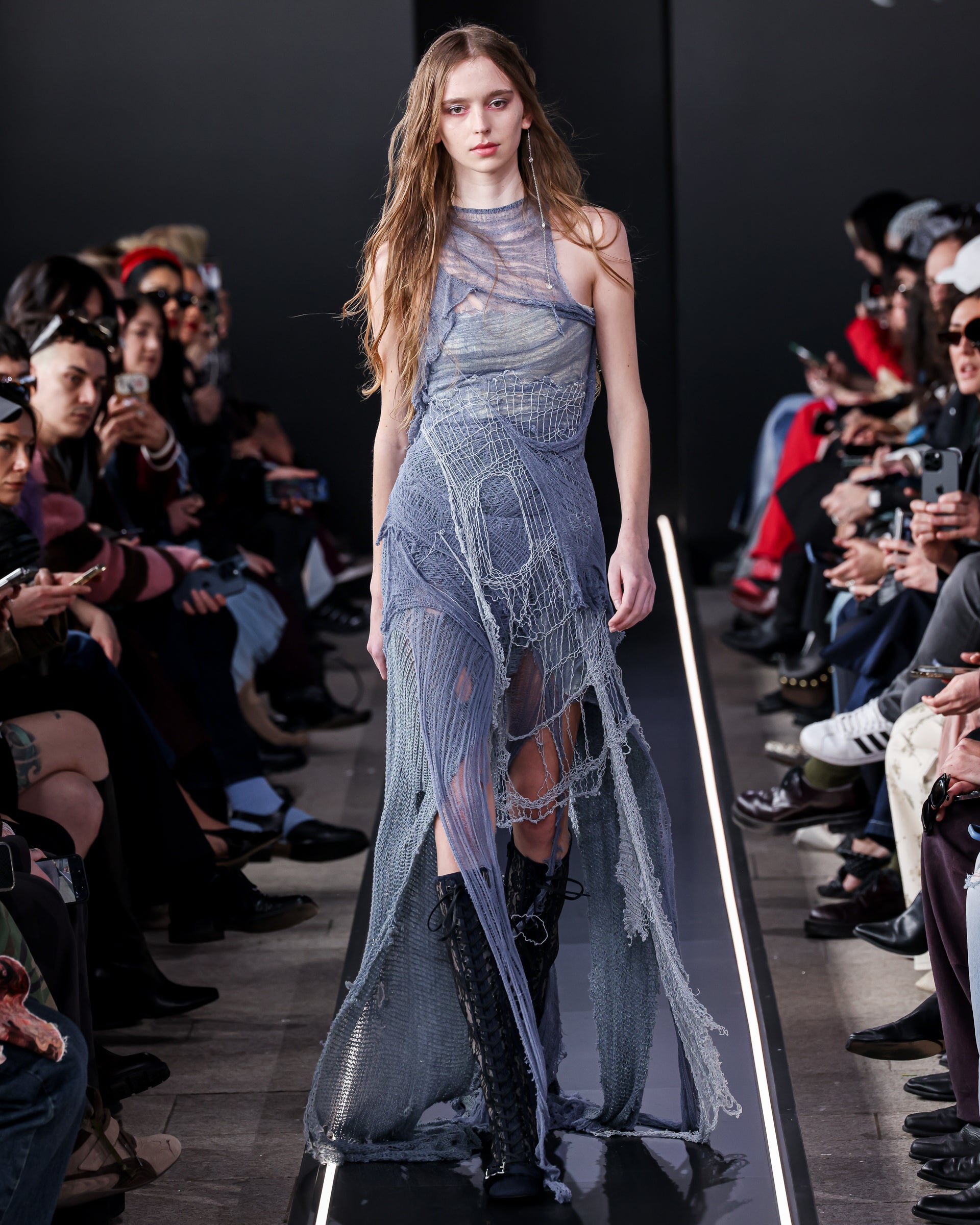 Naiad knit draped dress