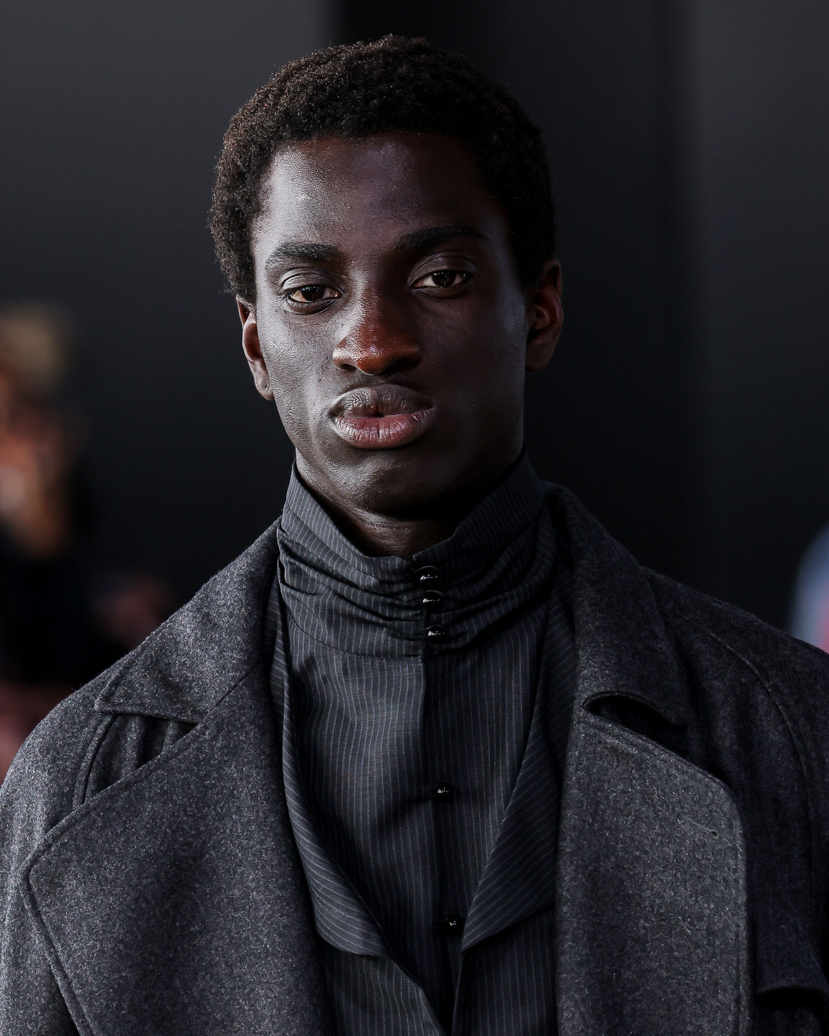 Genderless cashmere armour coat