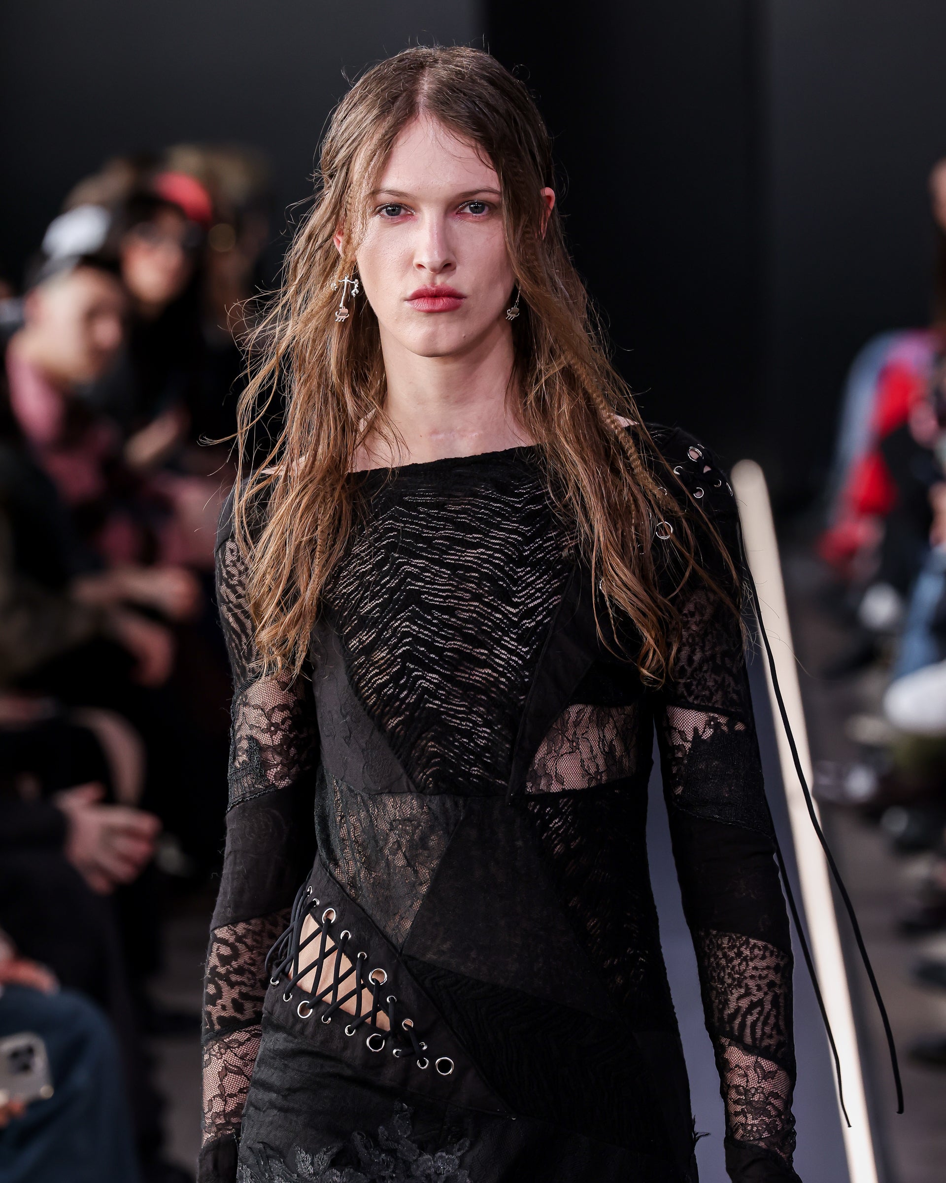 Shadows black lace dress