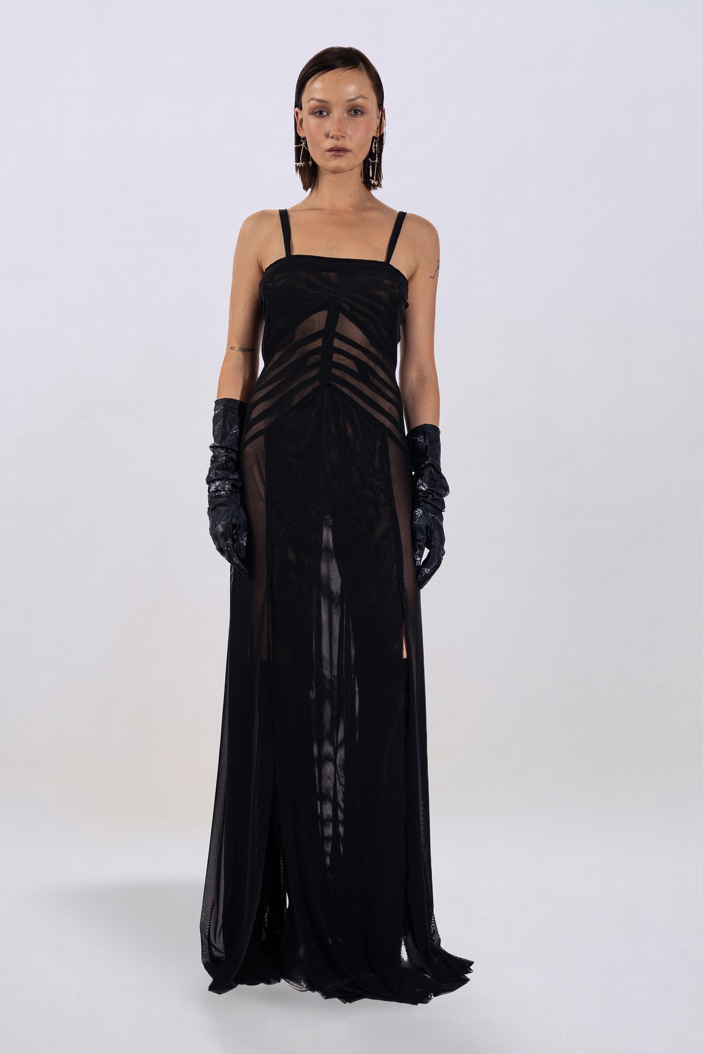 Leonora sheer paneled dress Florania Leonora sheer paneled dress Florania