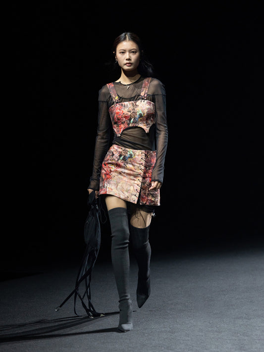 Metal Duomo reversible mini skirt