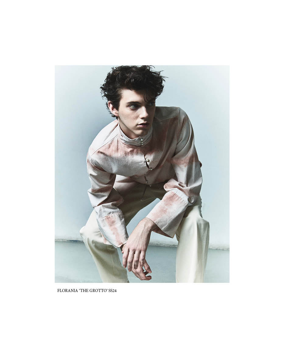 Robia stripes shirt with pearls button