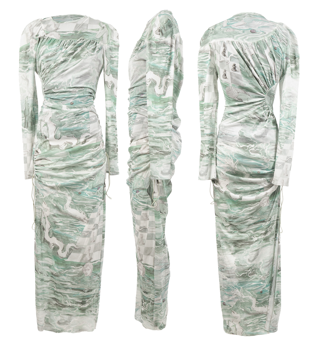 Stratigrafia surrealist long dress