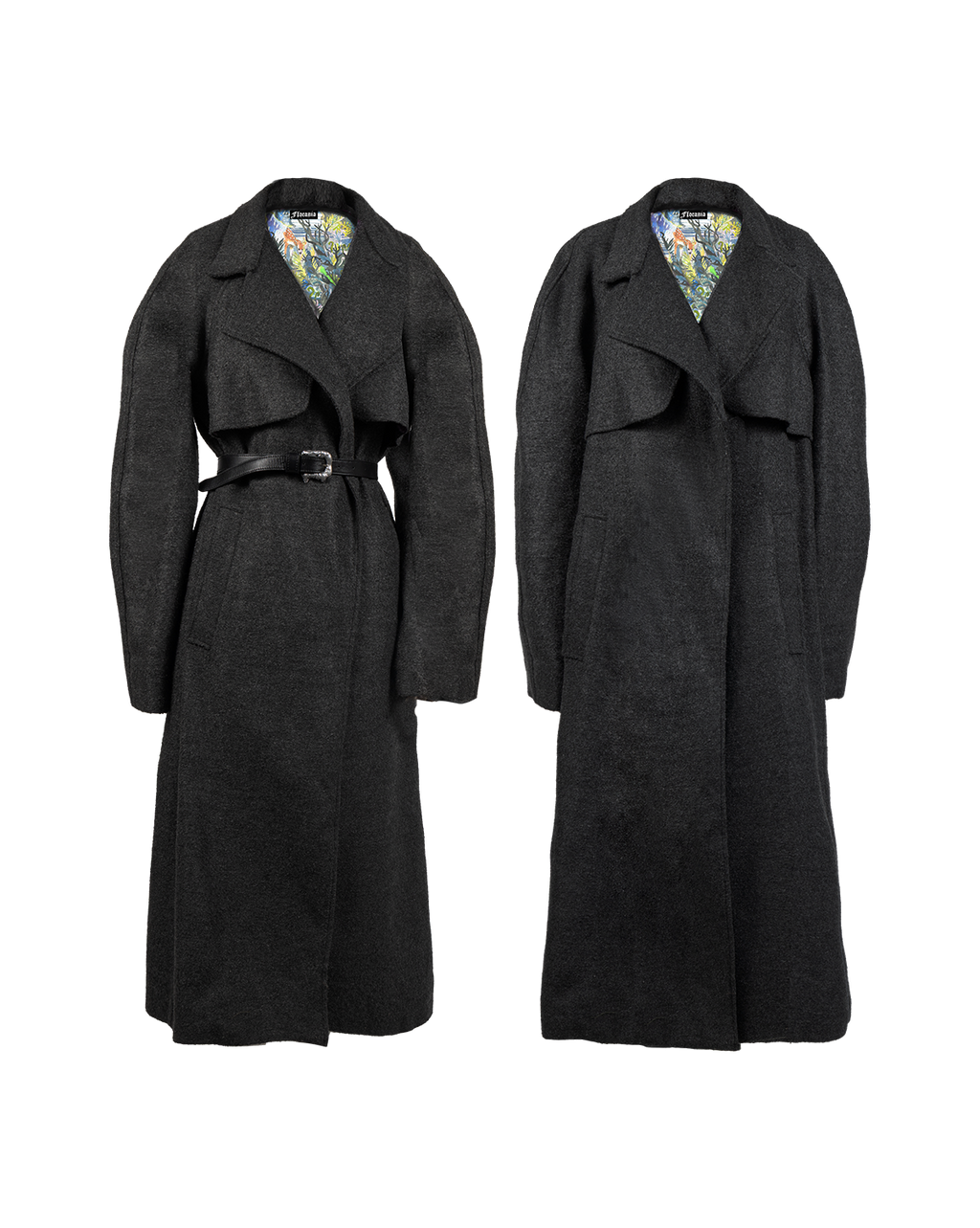 Oversize cachemire armour coat