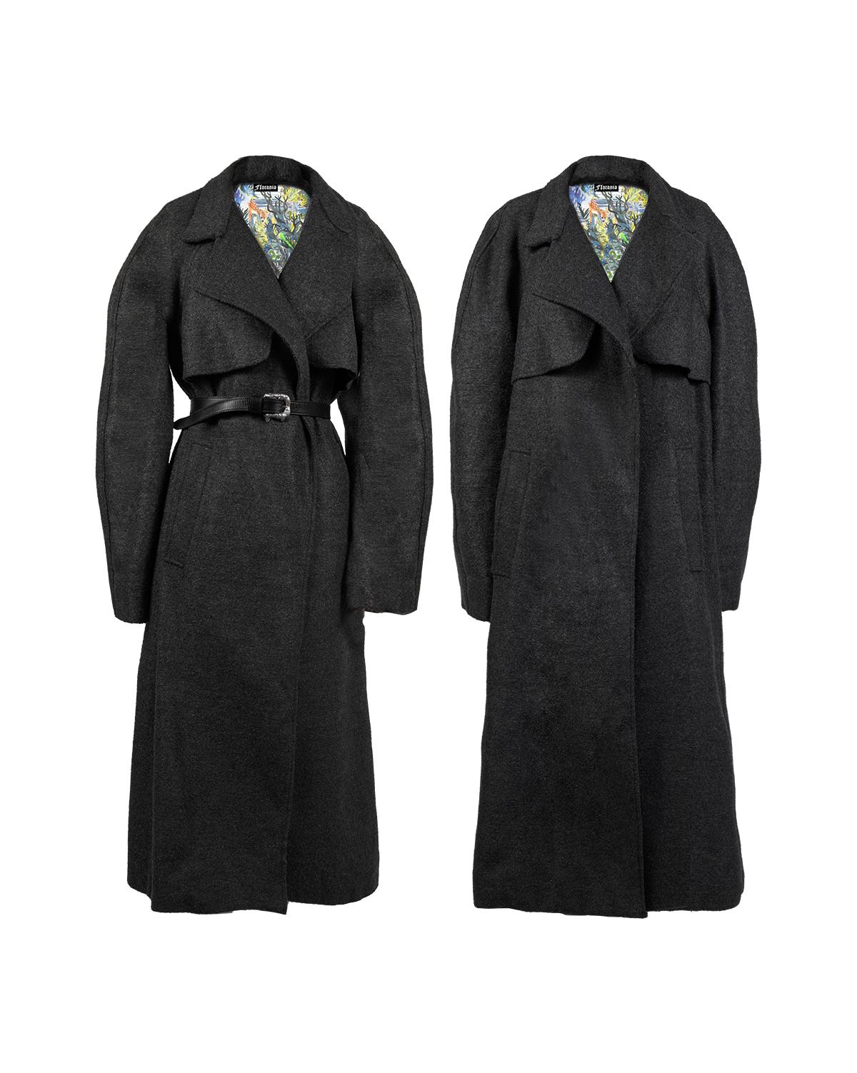 Oversize cachemire armour coat