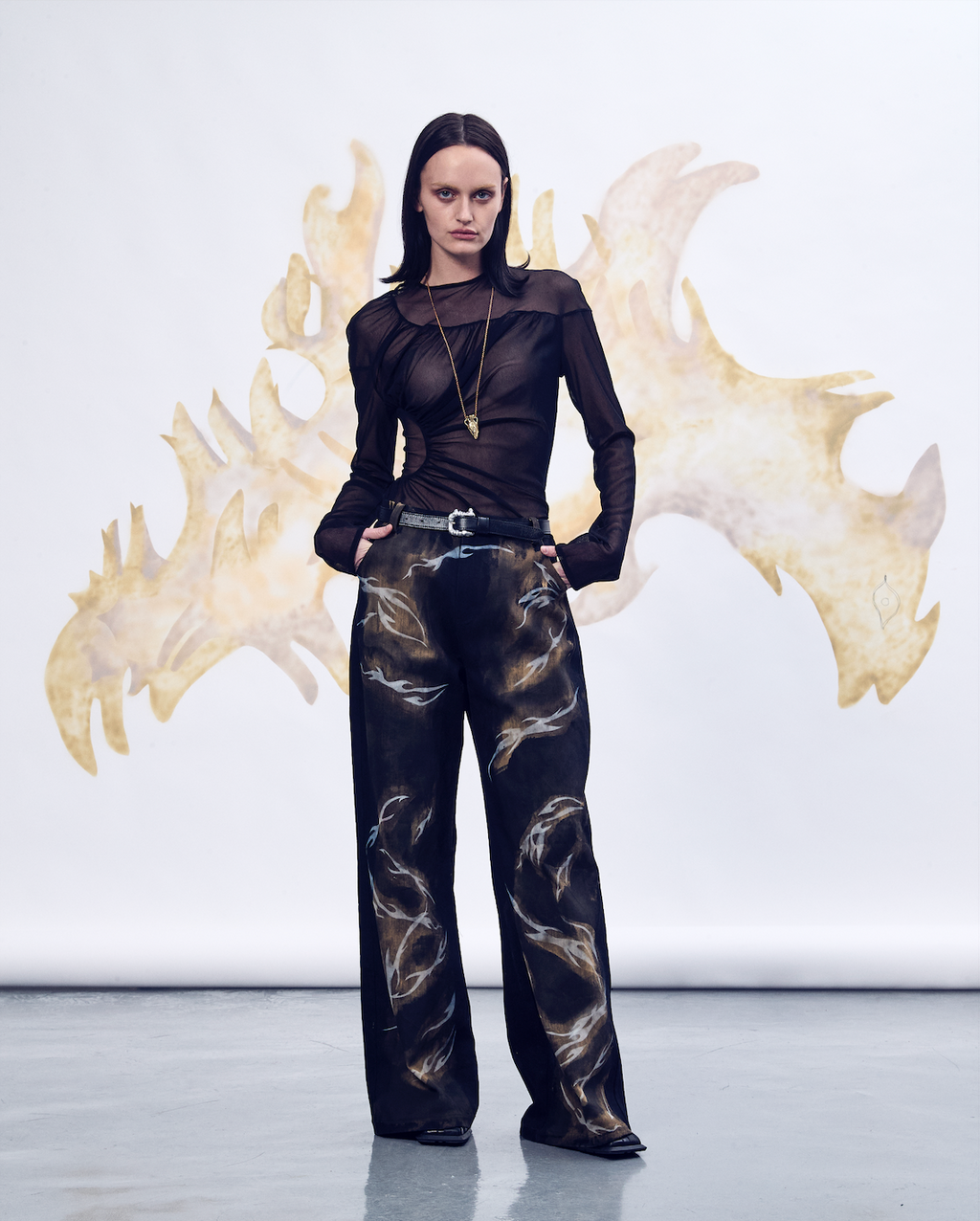 Brushed Flames Jeans