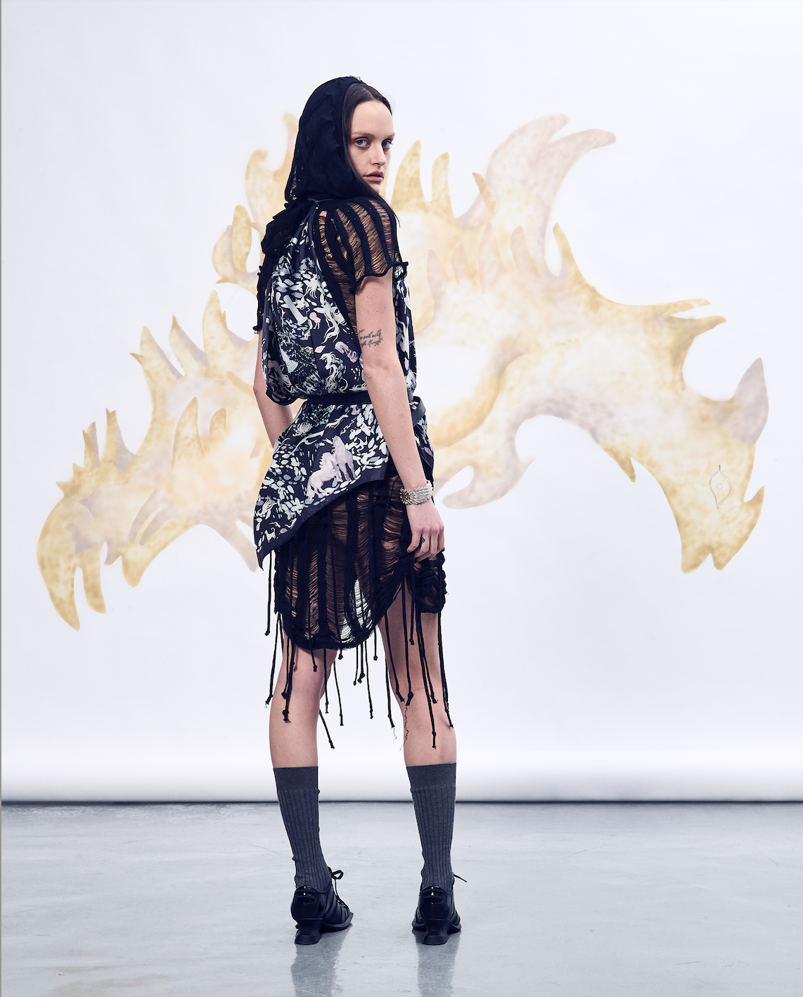 Tattoos organic silk foulard
