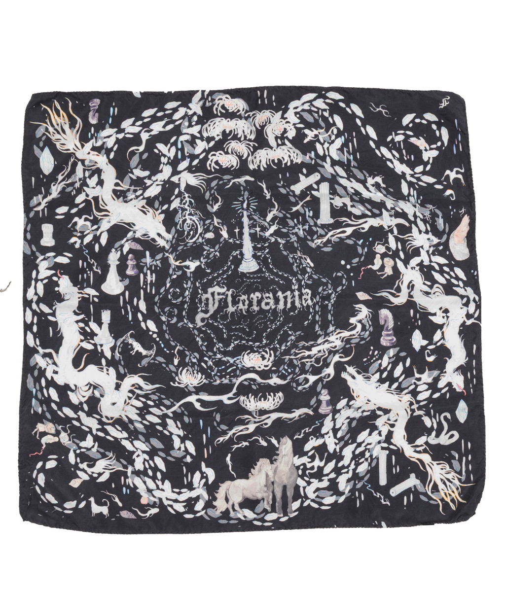 Tattoos organic silk foulard