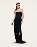 Nigredo sheer paneled dress