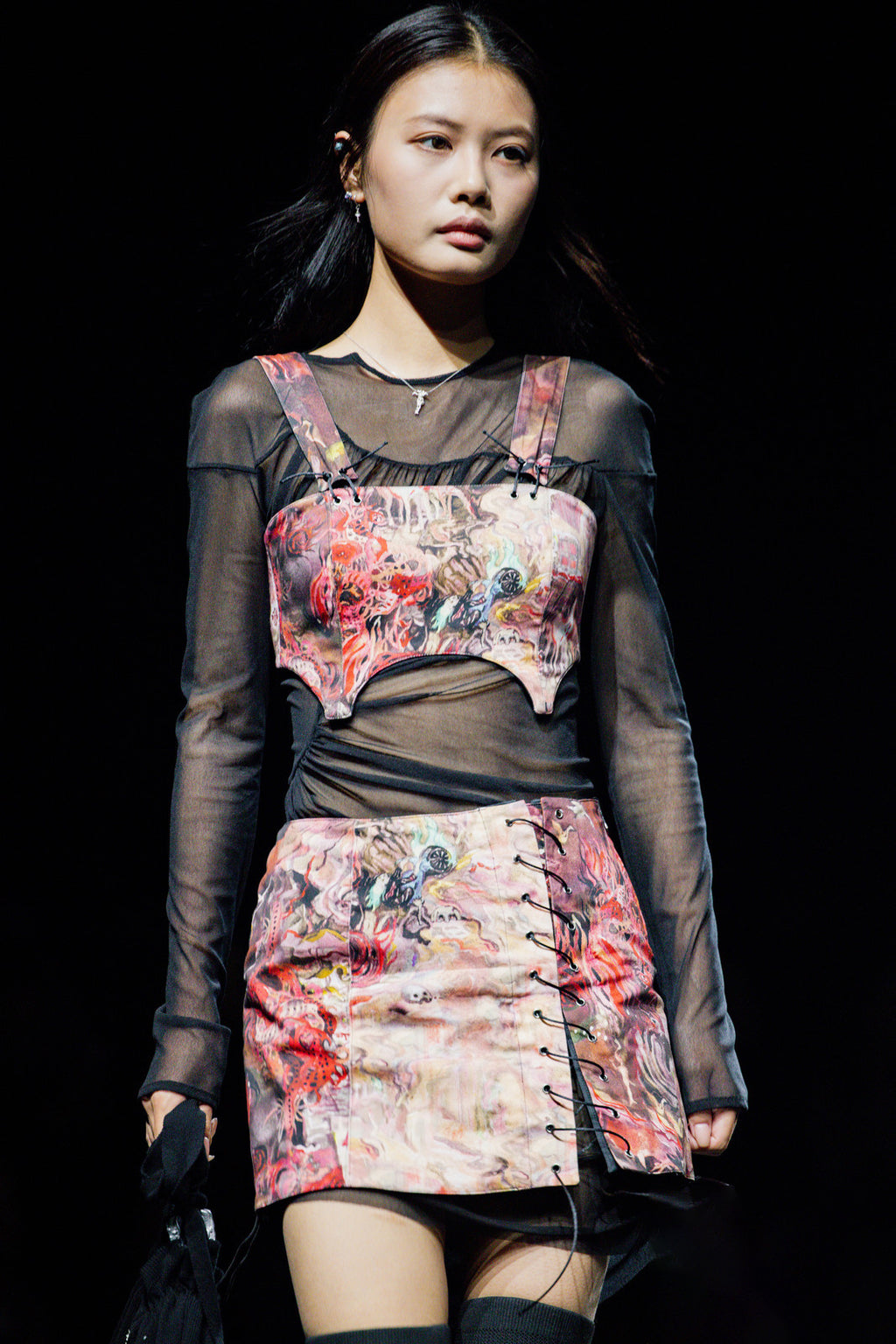 Metal Duomo reversible mini skirt