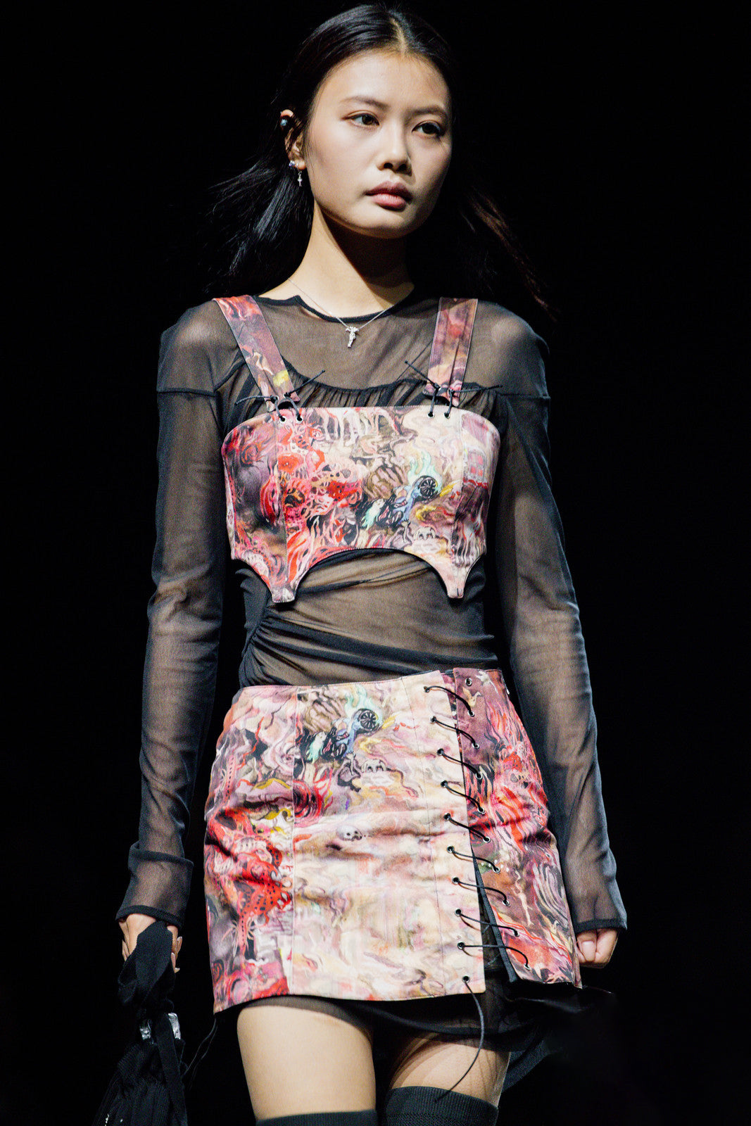 Metal Duomo reversible mini skirt