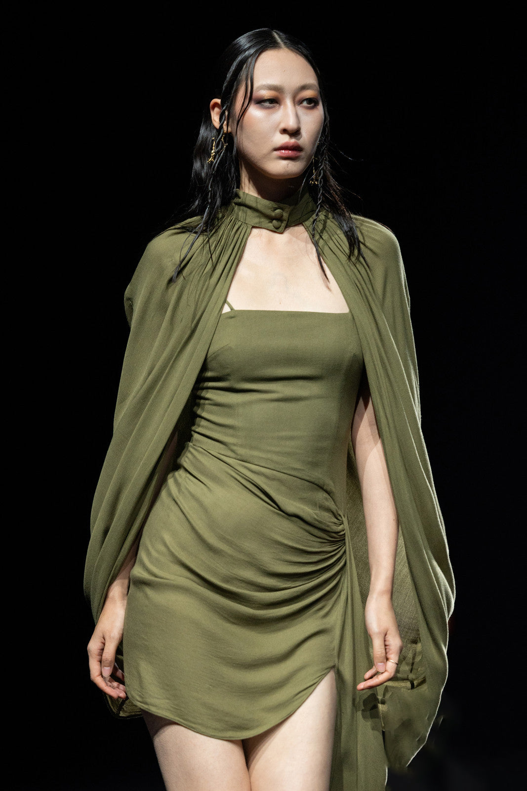 Golden Amulets single earring