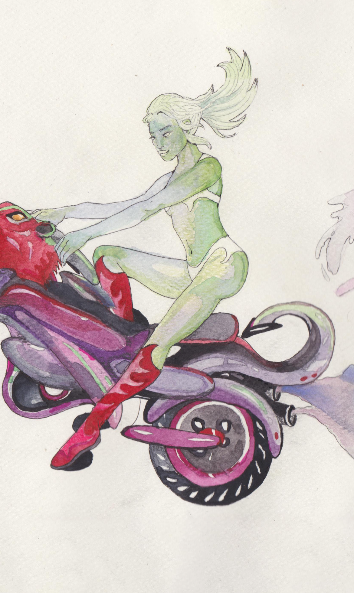 Motorcycle original drawing