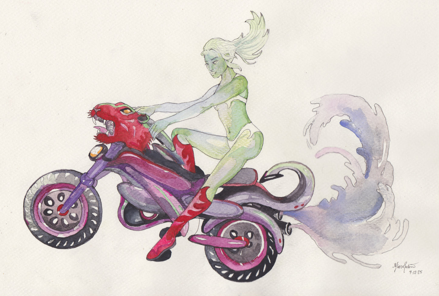 Motorcycle original drawing