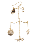Golden Amulets single earring