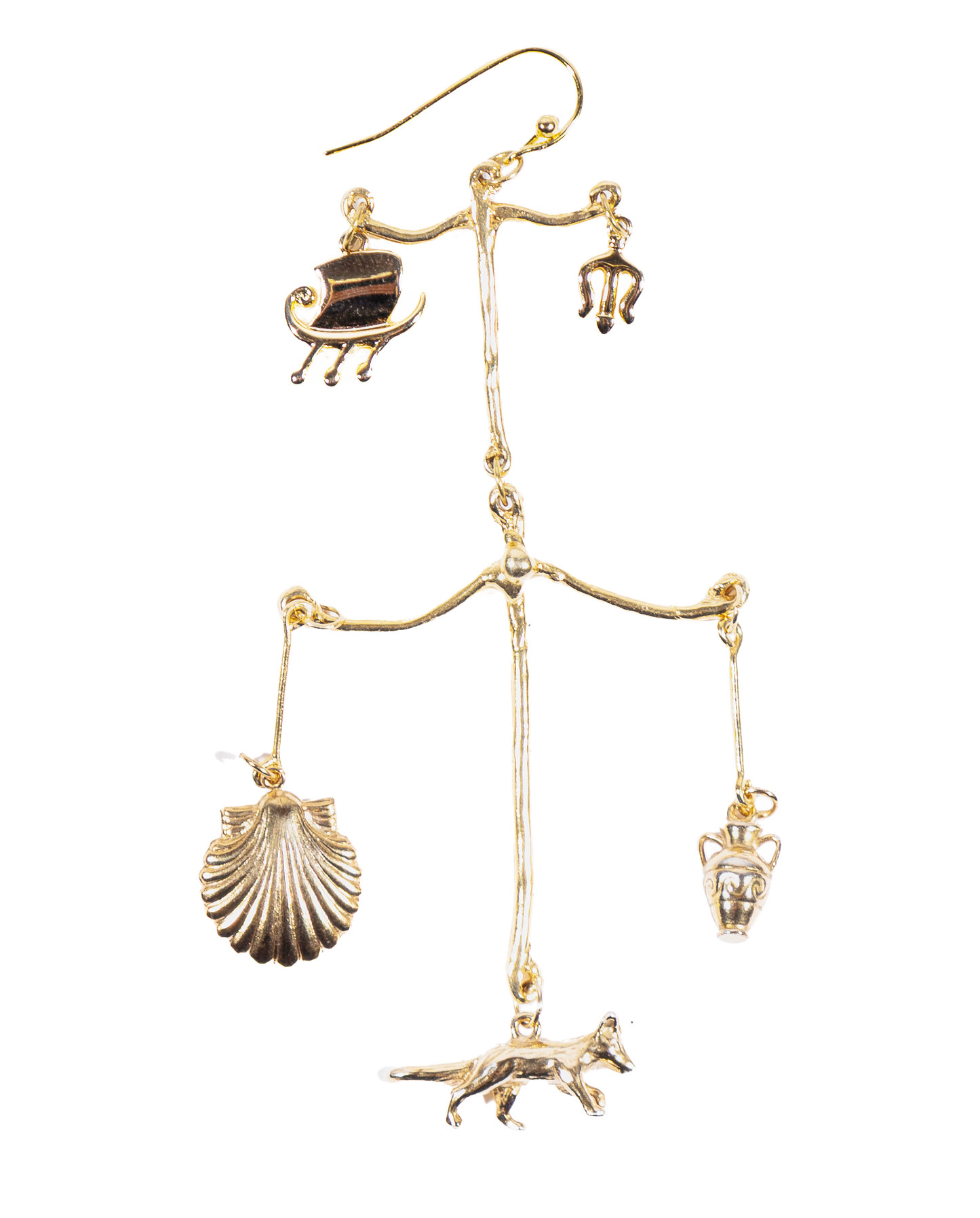 Golden Amulets single earring