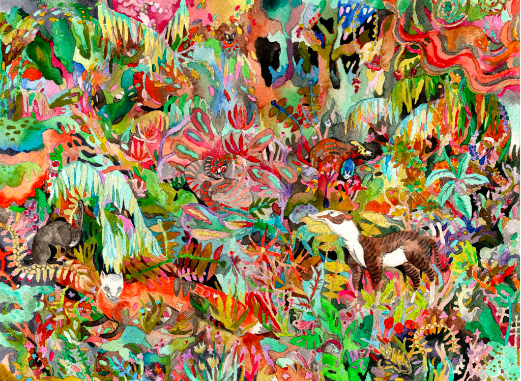 Psychedelic forest - Art Canvas 40x60 cm / 16x24″