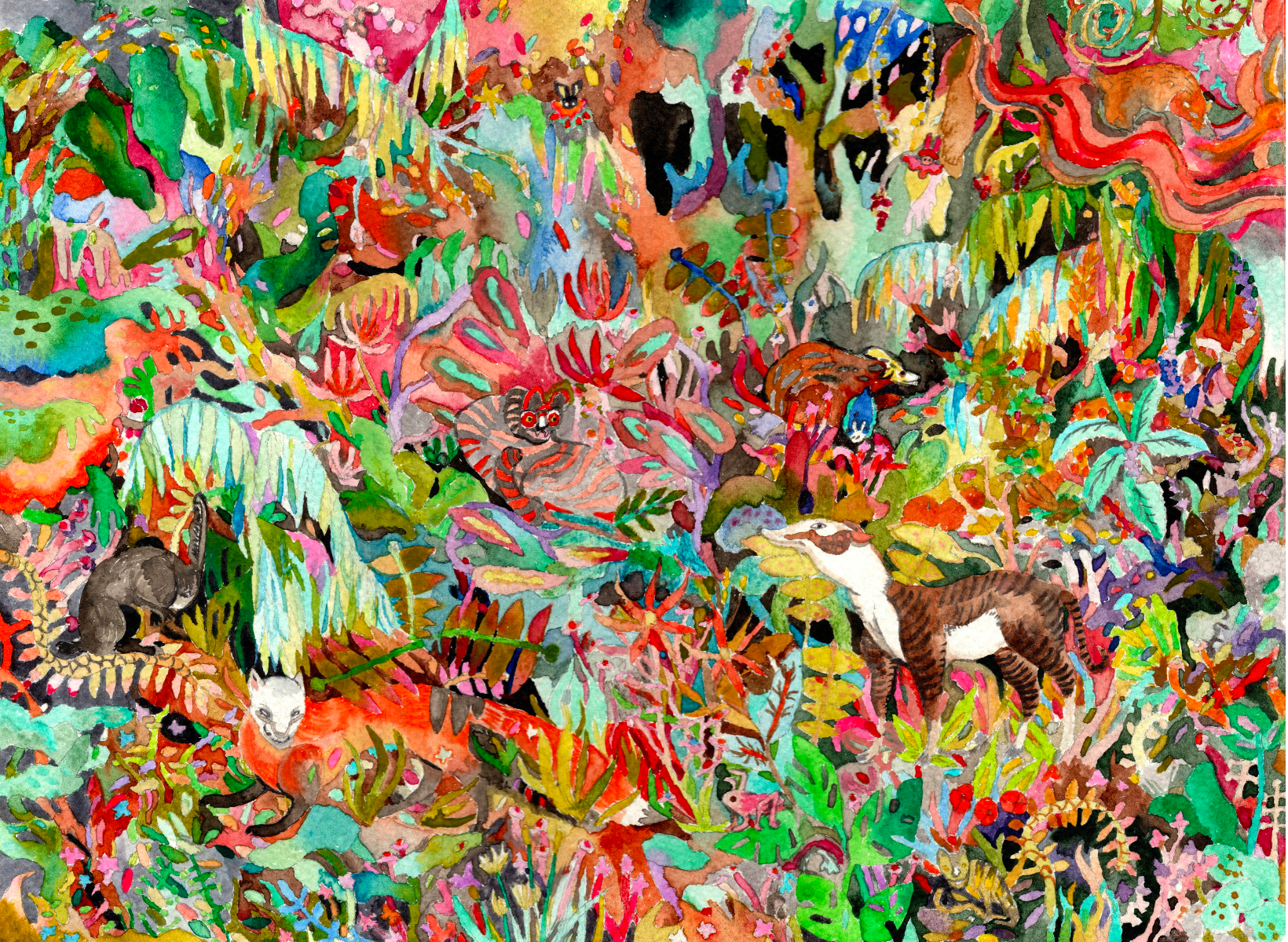 Psychedelic forest - Art Canvas 40x60 cm / 16x24″
