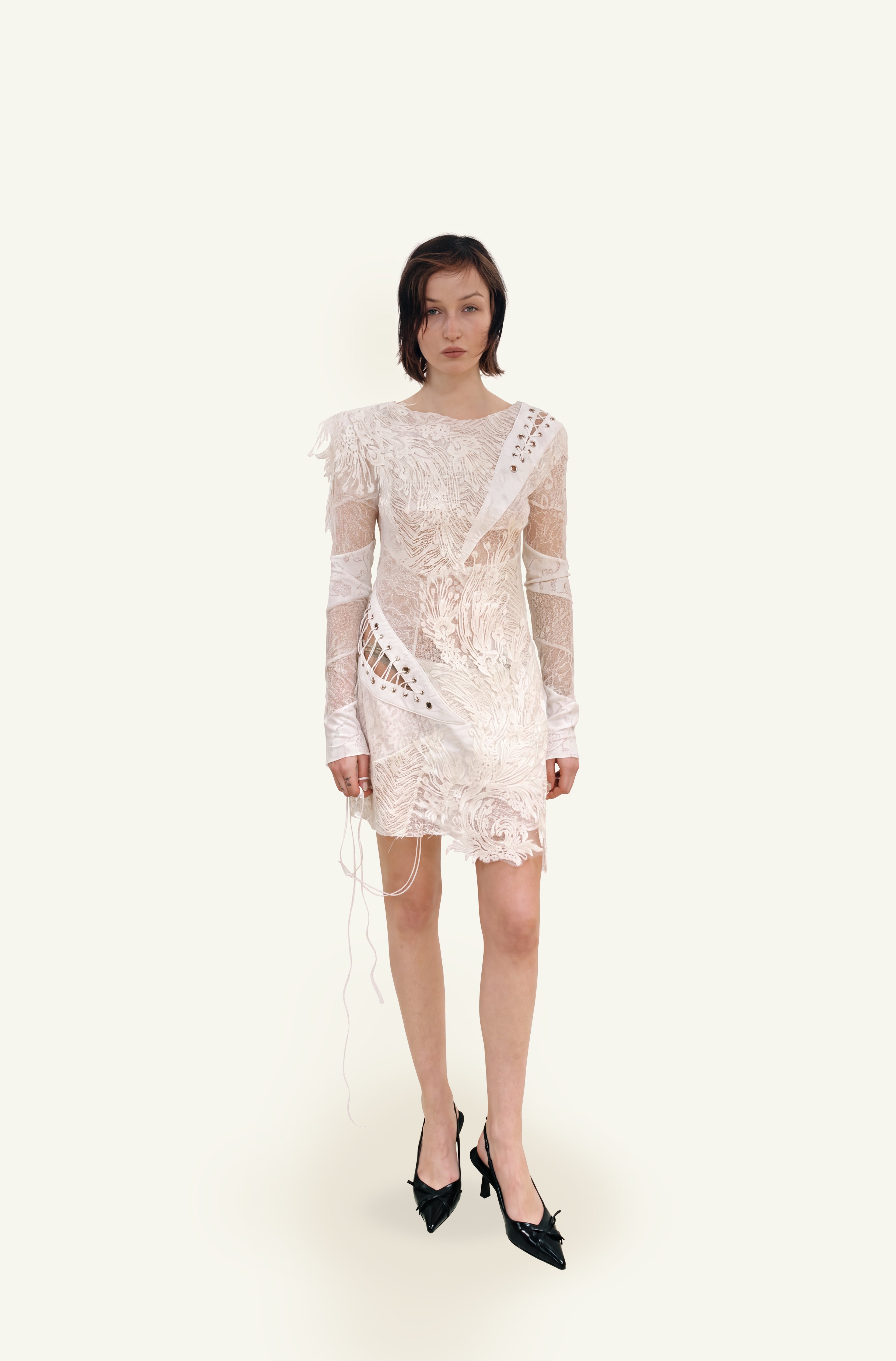 Lily white lace dress