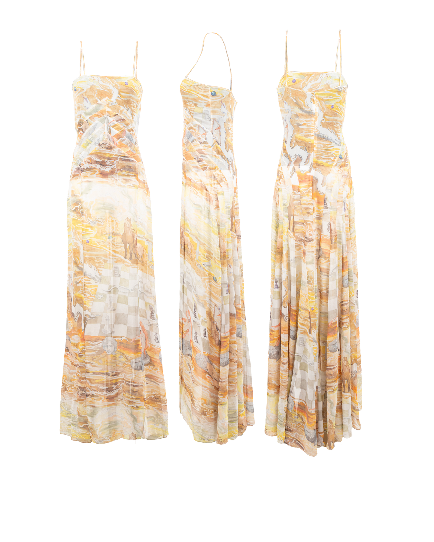 Horses paneled dress