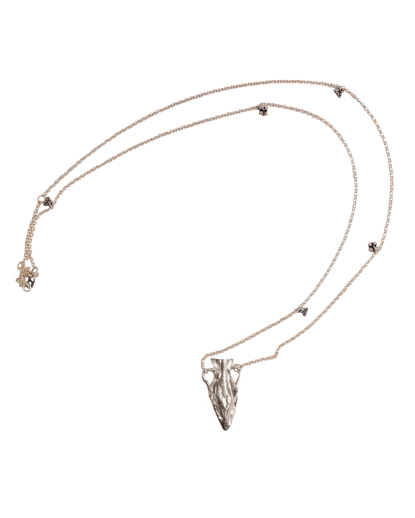 Silver Amphora necklace - belt