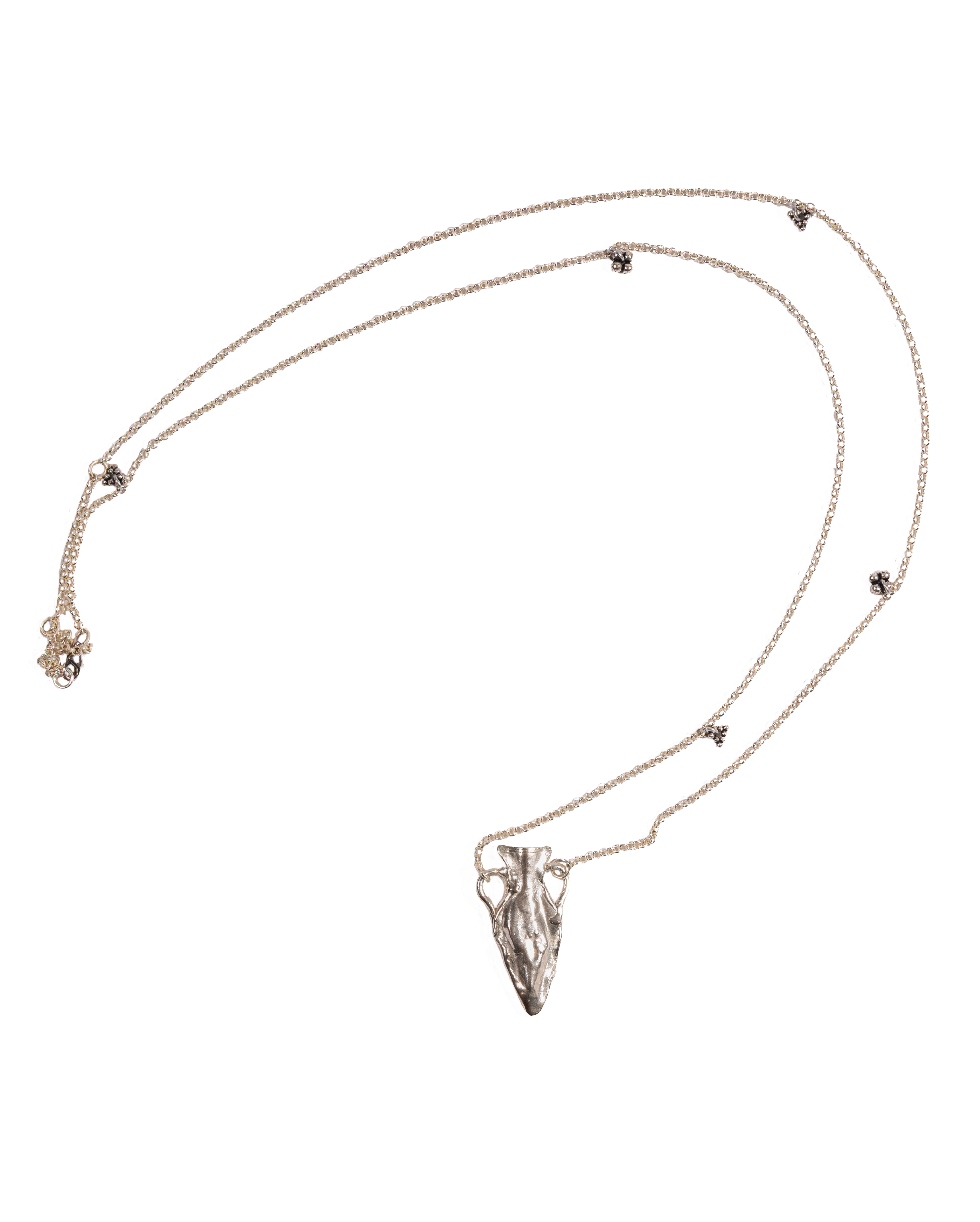 Silver Amphora necklace - belt