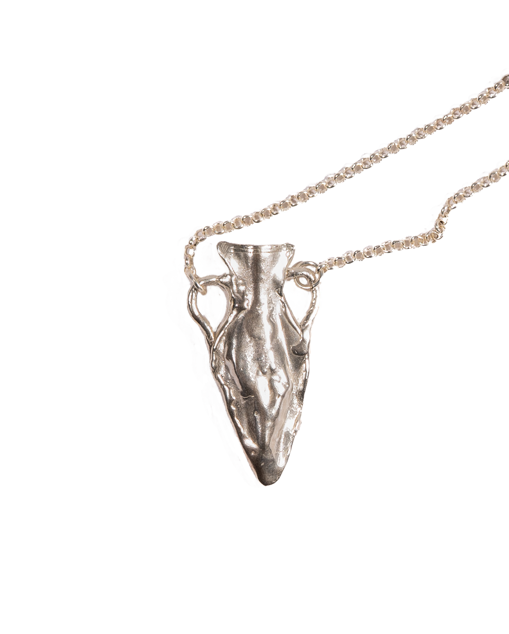 Silver Amphora necklace - belt