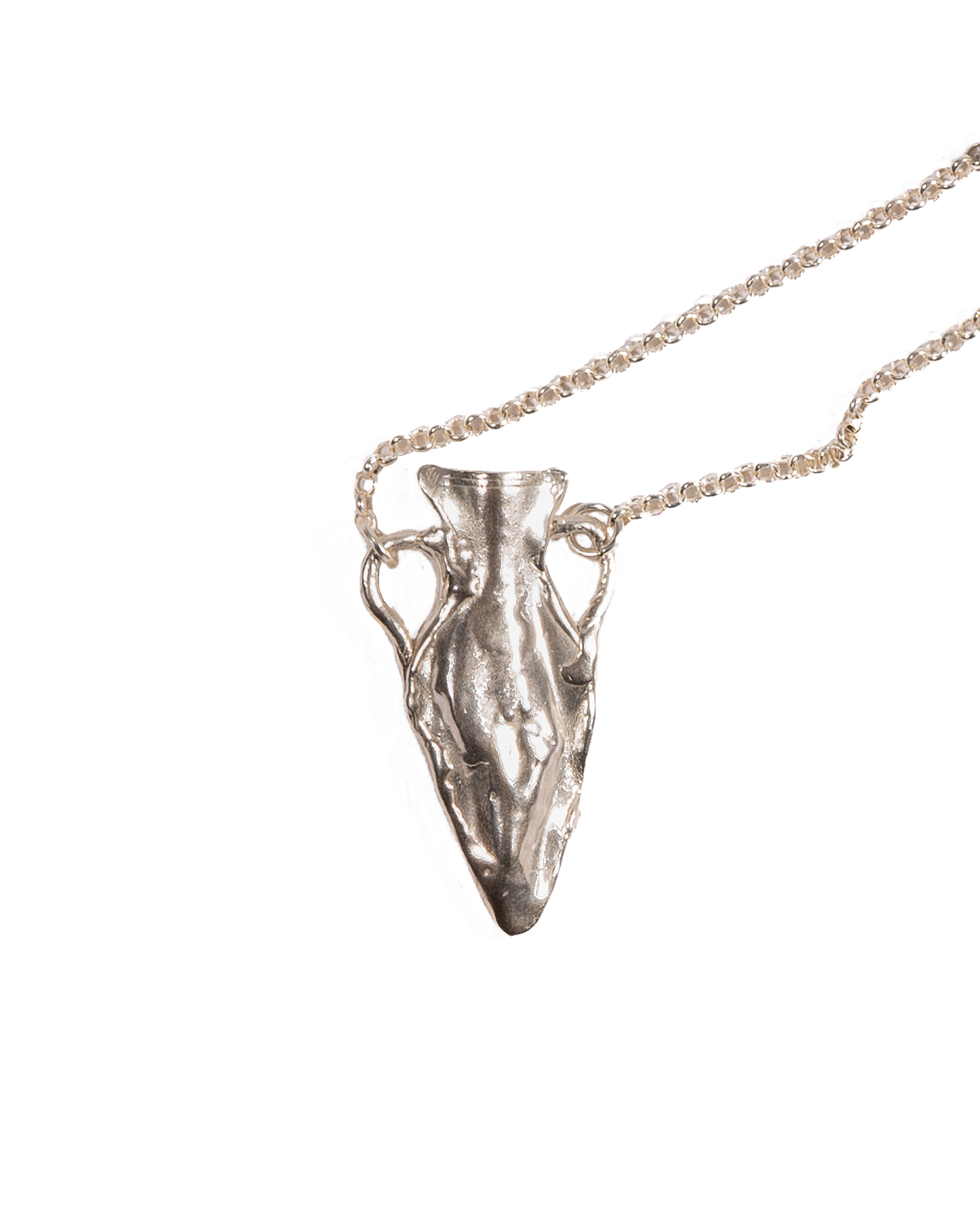 Silver Amphora necklace - belt