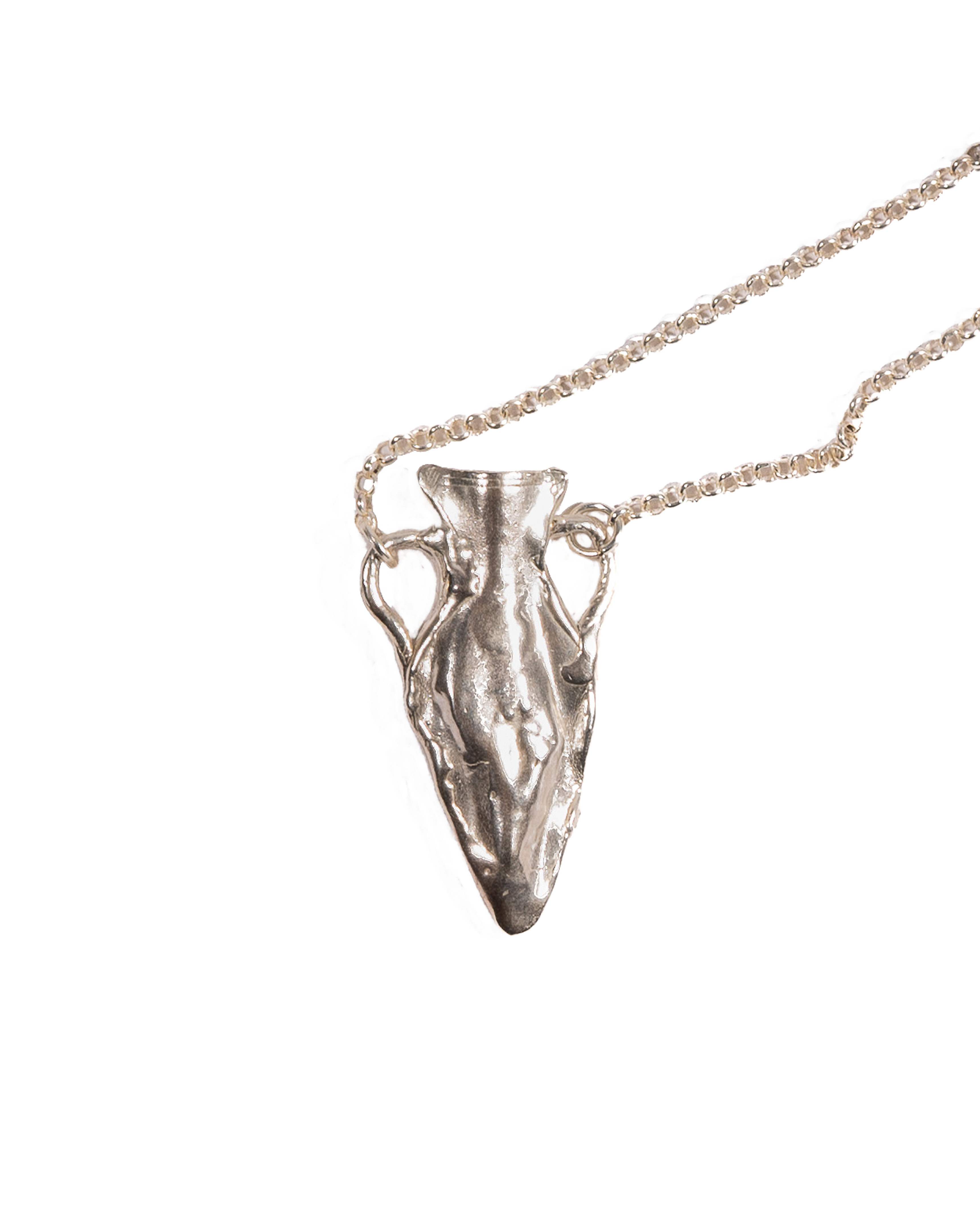 Silver Amphora necklace - belt