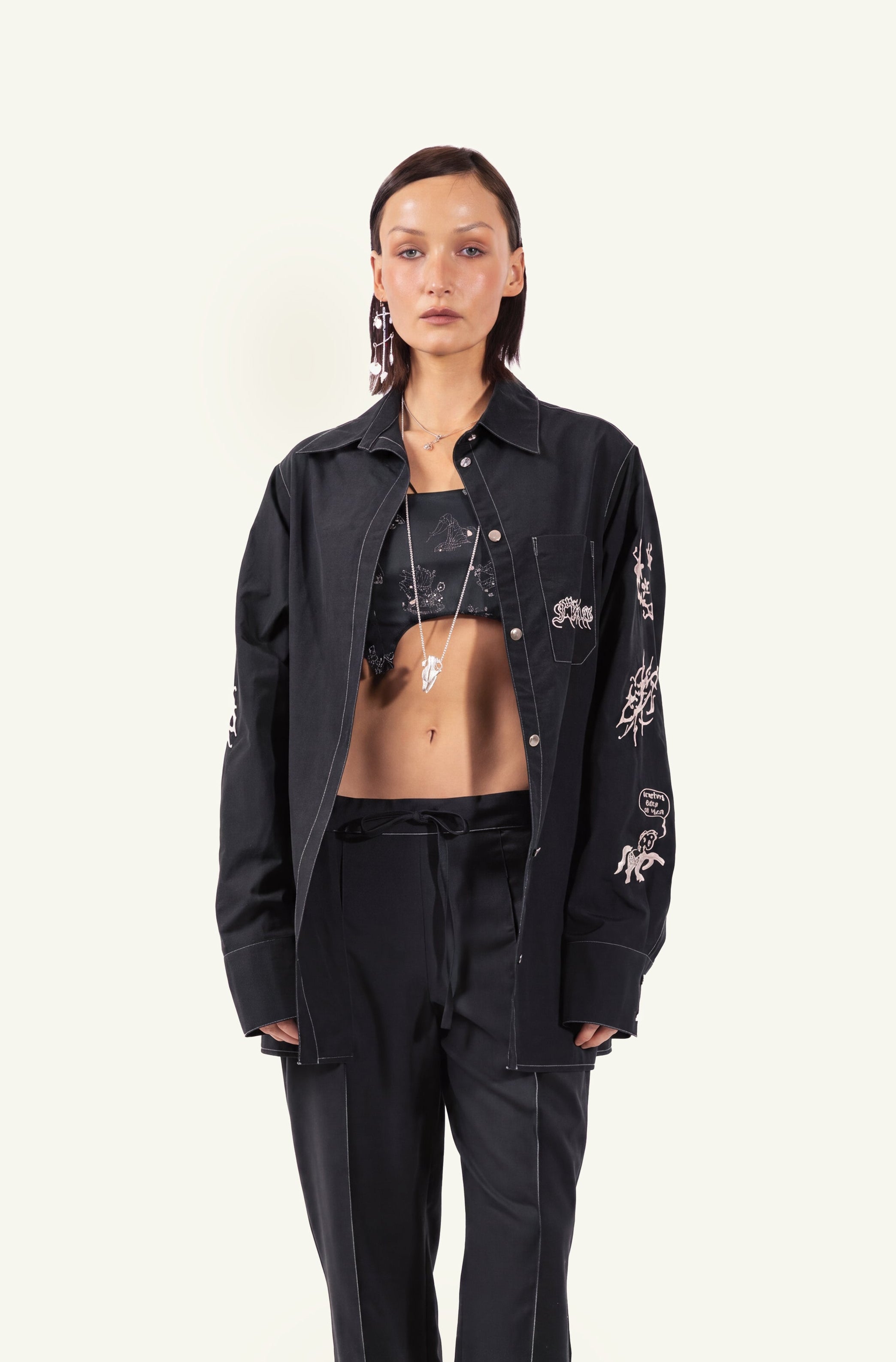 Sigil embroidered shirt