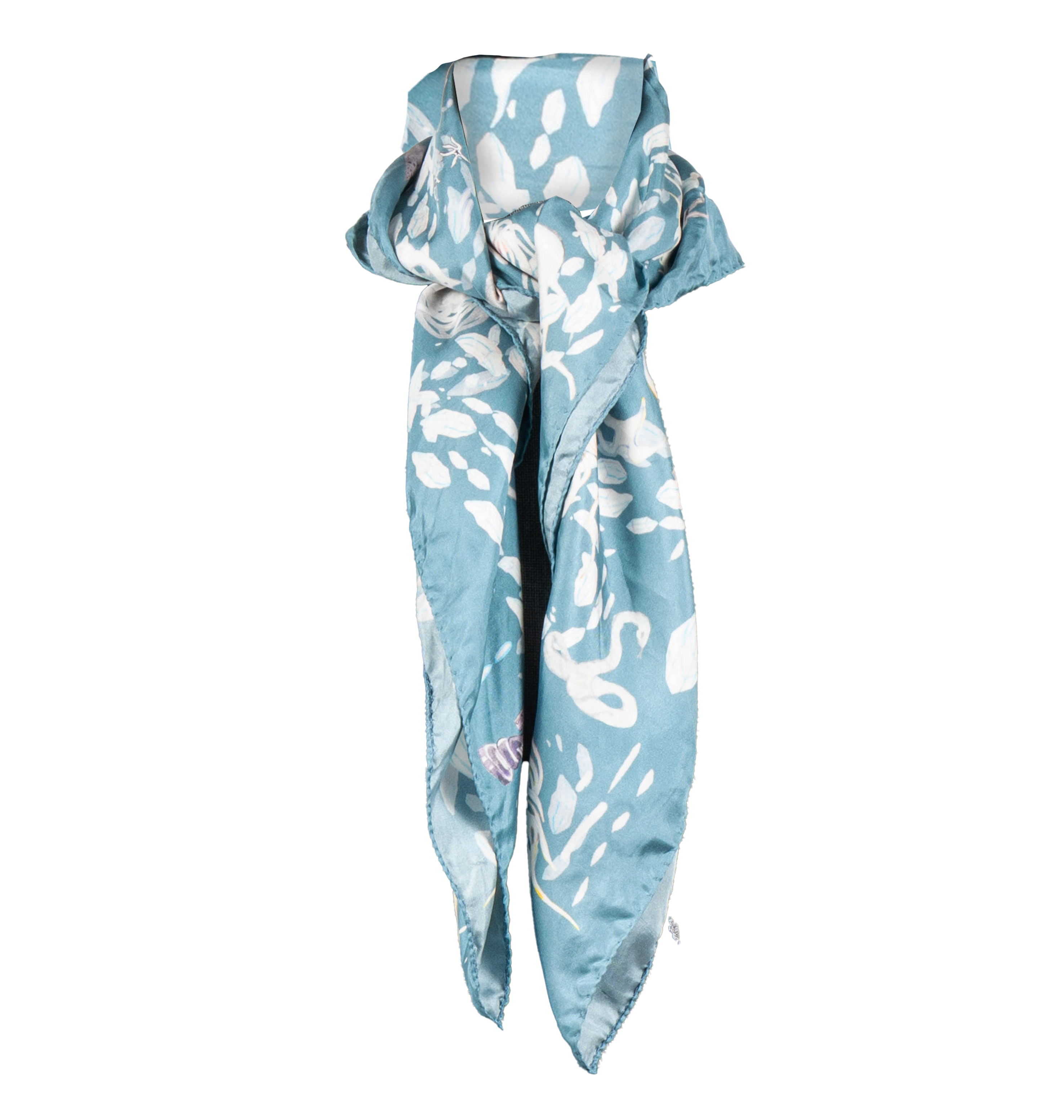 Silk Aqua foulard