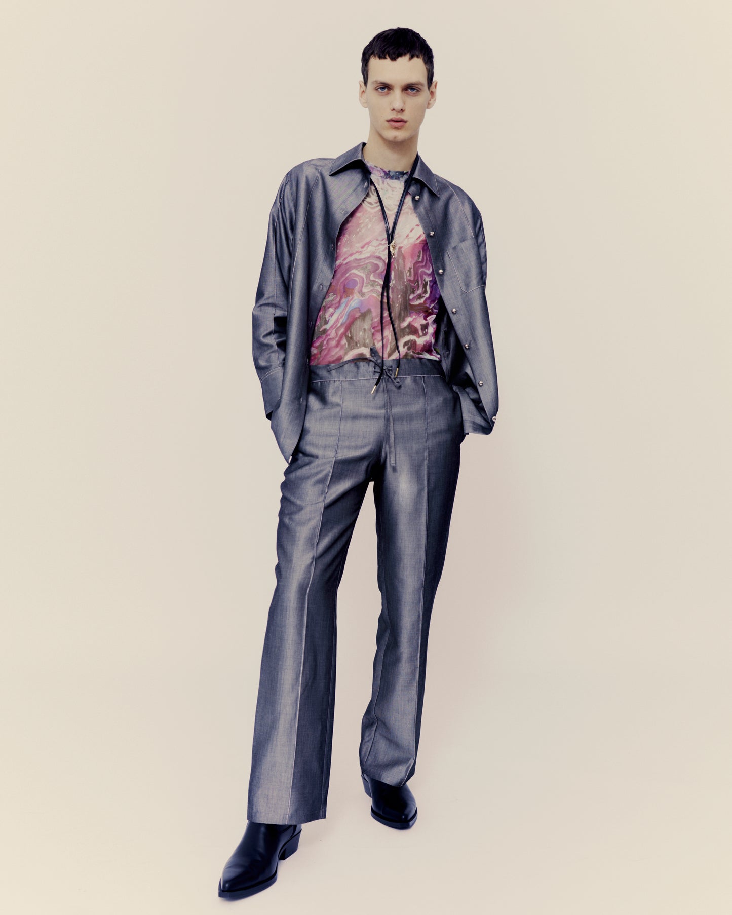 Grey 'pyjama' trousers