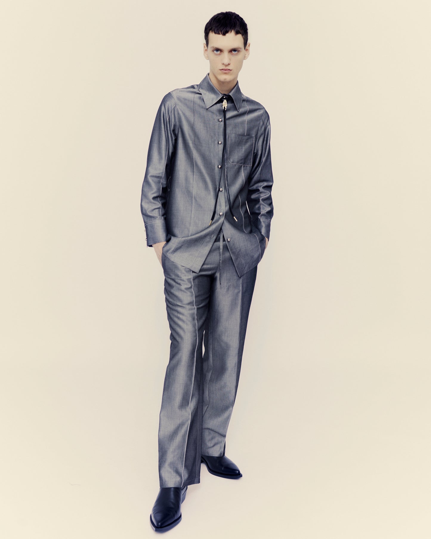 Grey 'pyjama' trousers