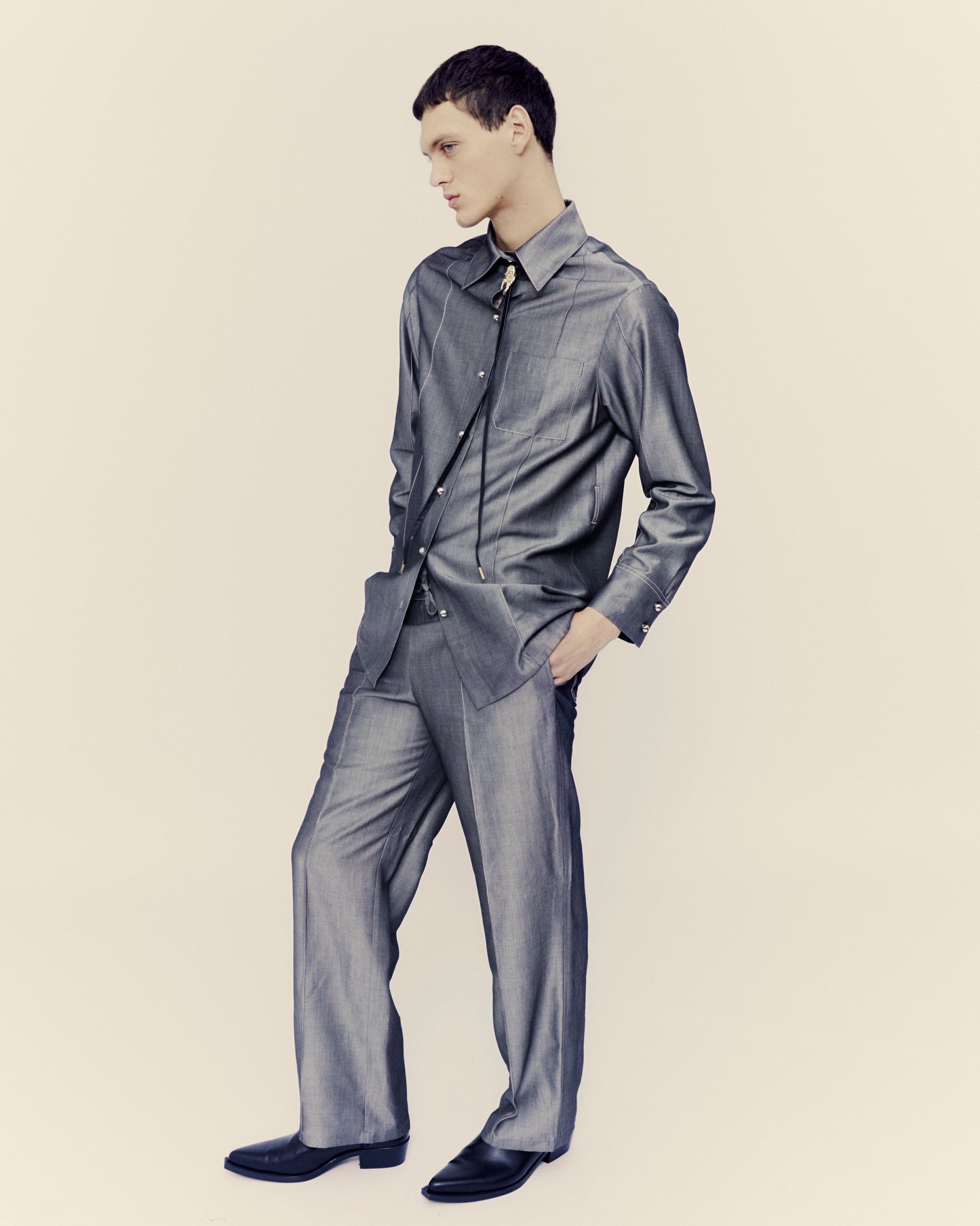 Grey 'pyjama' trousers