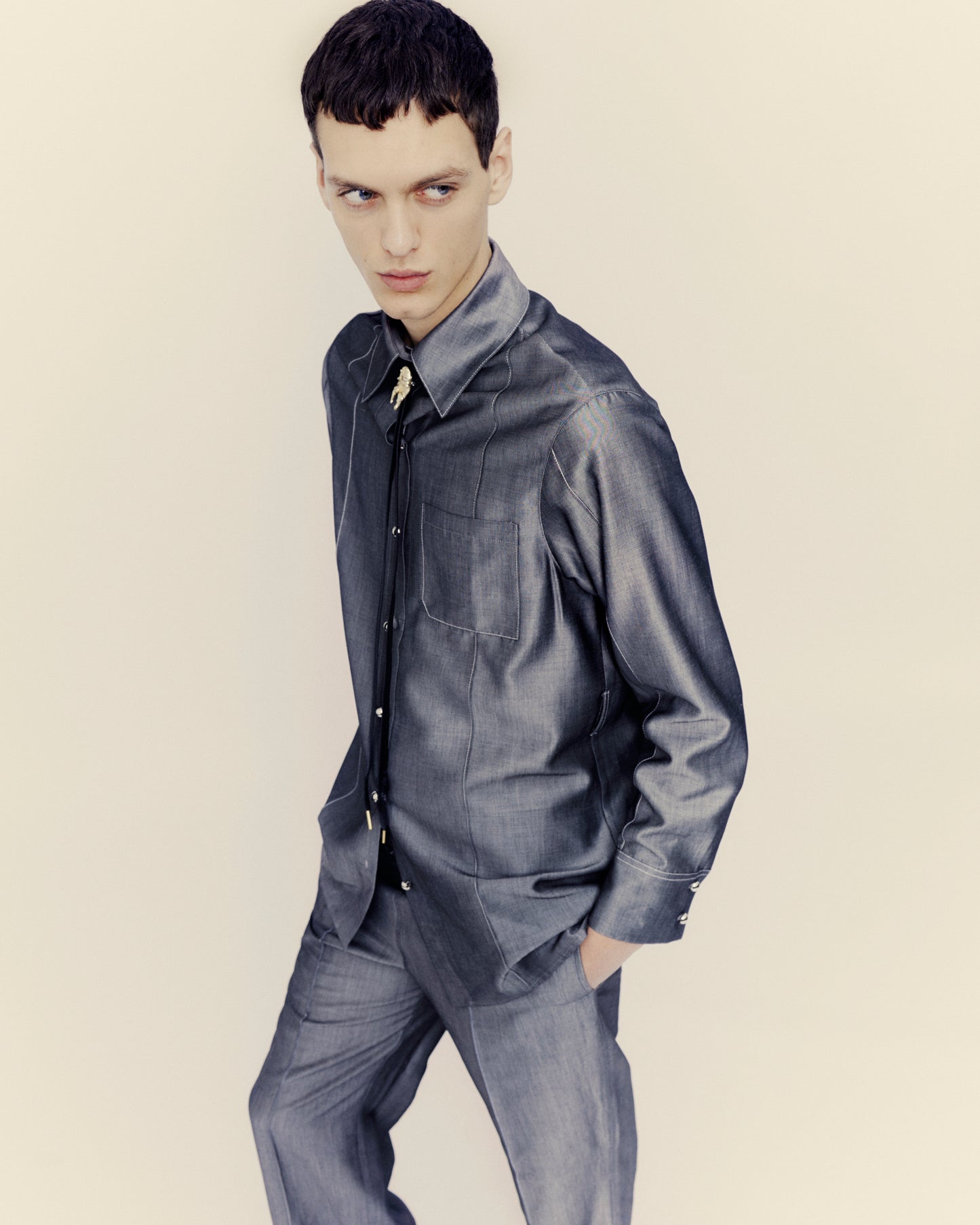 Grey 'pyjama' trousers