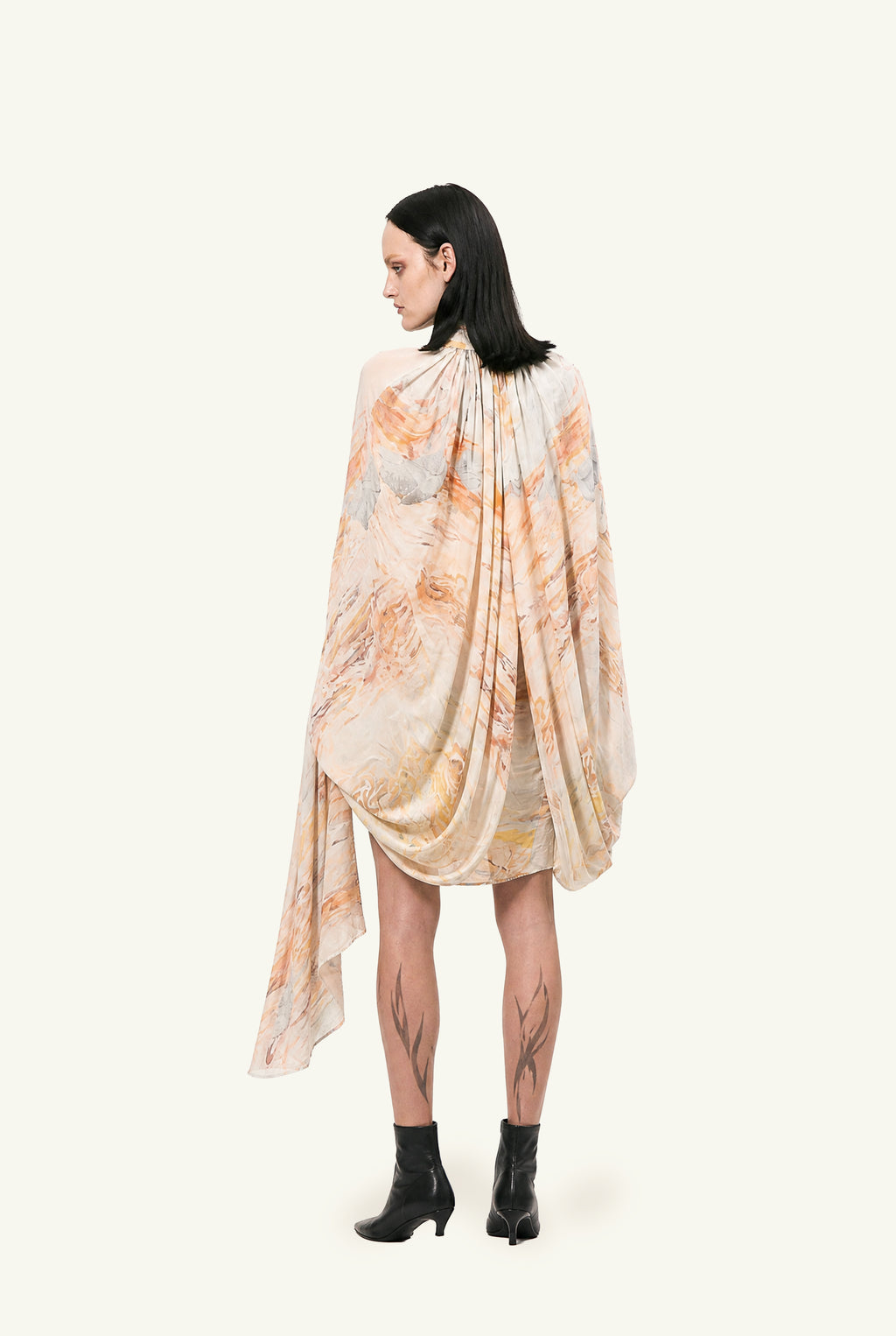 Dragon deconstructed cape dress