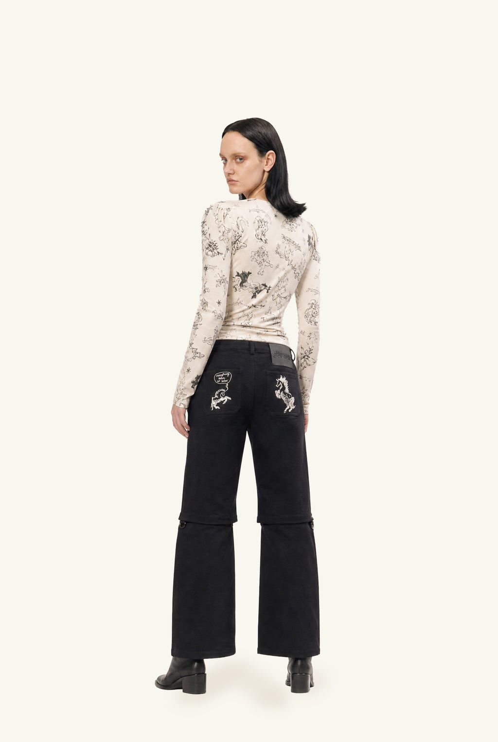 Tribal Tattoos draped long sleeves top