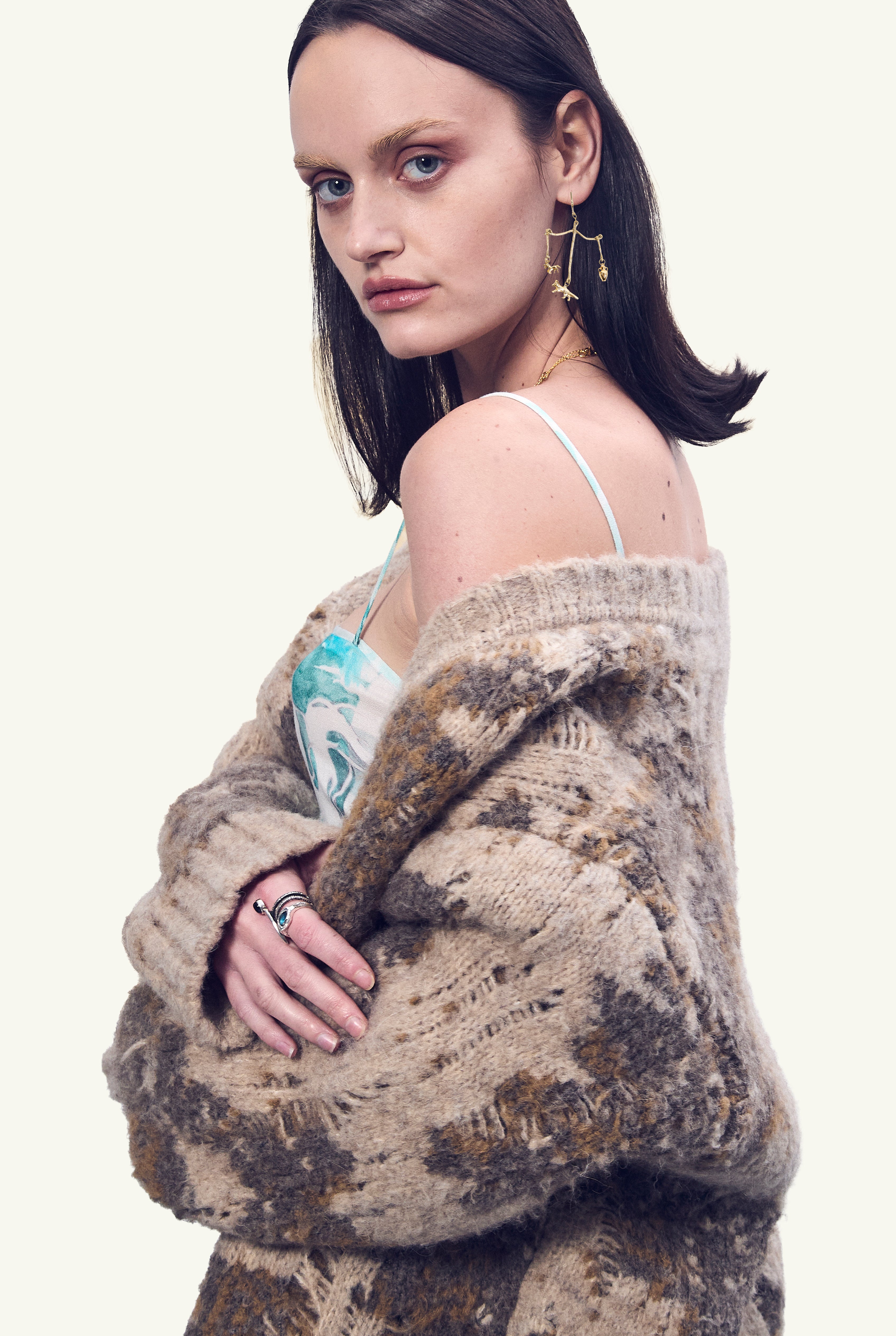 Fox and Amphora golden earrings